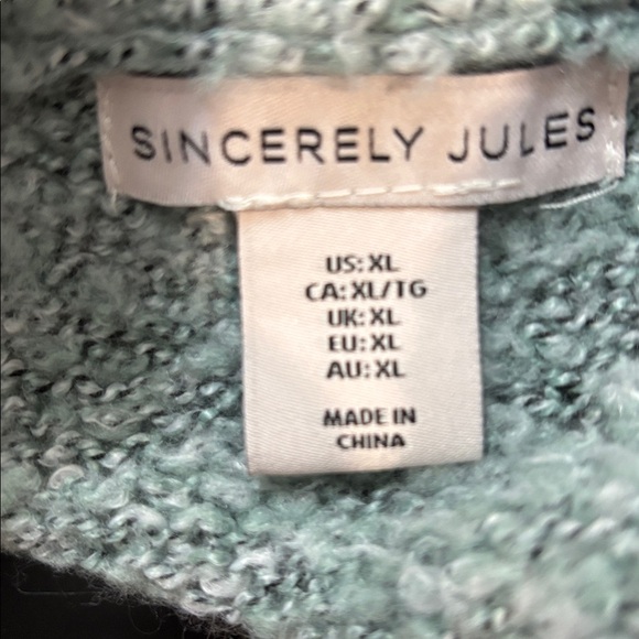 Sincerely Jules Oversized Knit Cardigan XL Multicolour Open Front - Picture 12 of 14